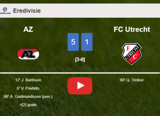 AZ estinguishes FC Utrecht 5-1 showing huge dominance. HIGHLIGHTS