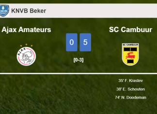 SC Cambuur defeats Ajax Amateurs 5-0 after playing a incredible match