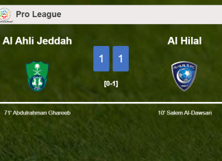 Al Ahli Jeddah and Al Hilal draw 1-1 on Friday
