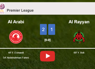 Al Arabi prevails over Al Rayyan 2-1. HIGHLIGHTS
