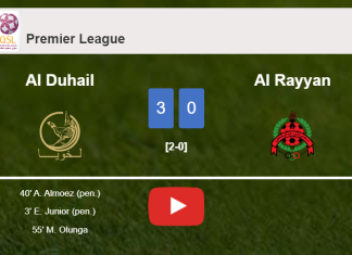 Al Duhail overcomes Al Rayyan 3-0. HIGHLIGHTS