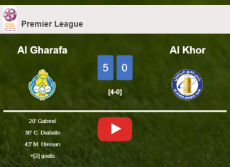 Al Gharafa obliterates Al Khor 5-0 . HIGHLIGHTS