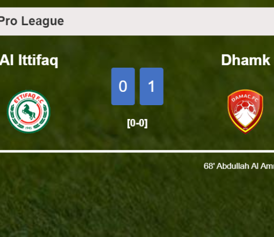 Dhamk conquers Al Ittifaq 1-0 with a goal scored by A. Al