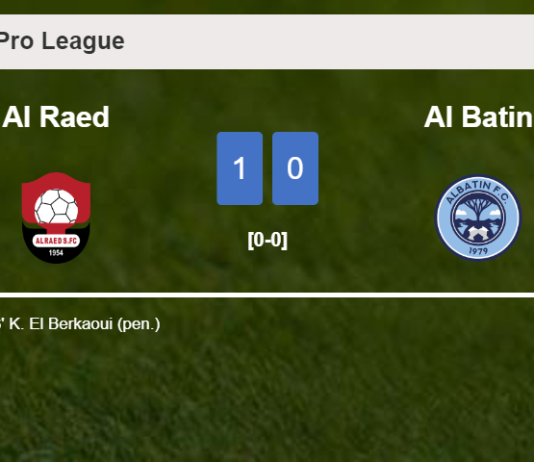 Al Raed defeats Al Batin 1-0 with a late goal scored by K. El