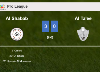 Al Shabab defeats Al Ta'ee 3-0