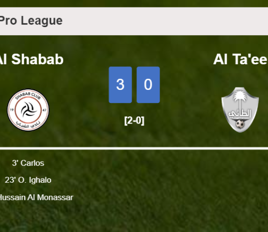 Al Shabab defeats Al Ta'ee 3-0