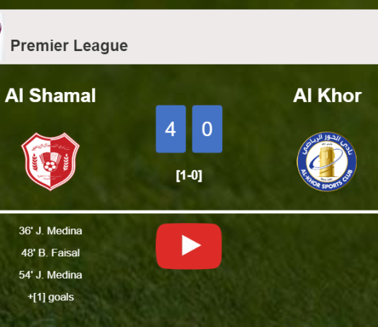 Al Shamal liquidates Al Khor 4-0 showing huge dominance. HIGHLIGHTS