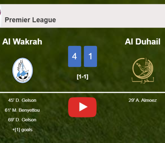 Al Wakrah liquidates Al Duhail 4-1 after playing a great match. HIGHLIGHTS