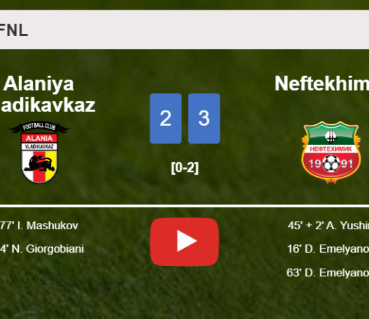 Neftekhimik tops Alaniya Vladikavkaz 3-2. HIGHLIGHTS