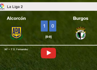 Alcorcón prevails over Burgos 1-0 with a late goal scored by D. Fernandez. HIGHLIGHTS