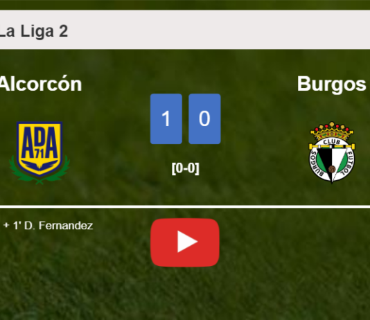 Alcorcón prevails over Burgos 1-0 with a late goal scored by D. Fernandez. HIGHLIGHTS