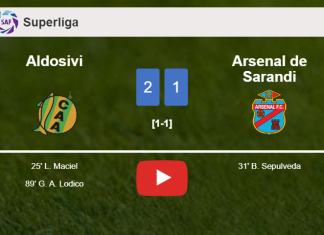 Aldosivi clutches a 2-1 win against Arsenal de Sarandi 2-1. HIGHLIGHTS