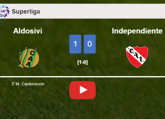 Aldosivi beats Independiente 1-0 with a goal scored by M. Cauteruccio. HIGHLIGHTS