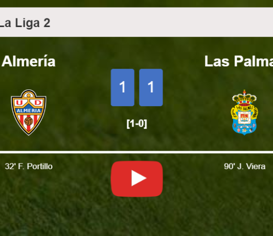 Las Palmas steals a draw against Almería. HIGHLIGHTS