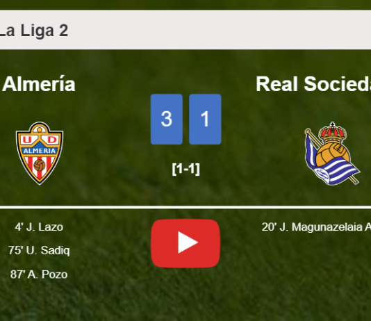 Almería tops Real Sociedad II 3-1. HIGHLIGHTS