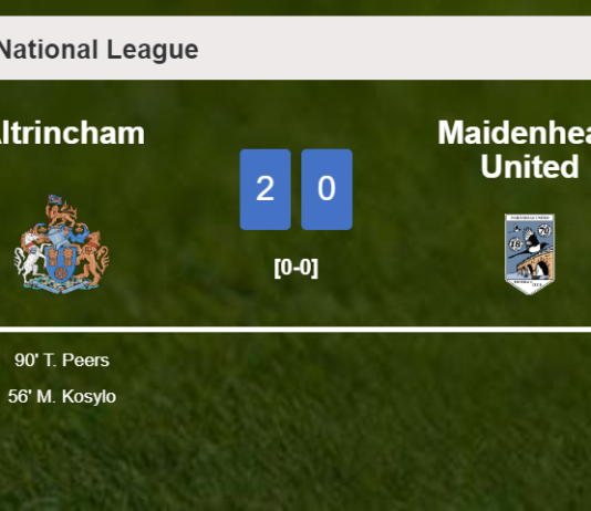 Altrincham surprises Maidenhead United with a 2-0 win