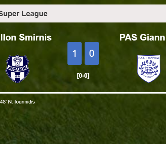 Apollon Smirnis beats PAS Giannina 1-0 with a goal scored by N. Ioannidis
