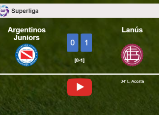 Lanús prevails over Argentinos Juniors 1-0 with a goal scored by L. Acosta. HIGHLIGHTS