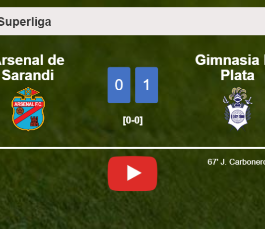 Gimnasia La Plata tops Arsenal de Sarandi 1-0 with a goal scored by J. Carbonero. HIGHLIGHTS