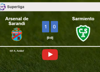 Arsenal de Sarandi conquers Sarmiento 1-0 with a goal scored by A. Antilef. HIGHLIGHTS