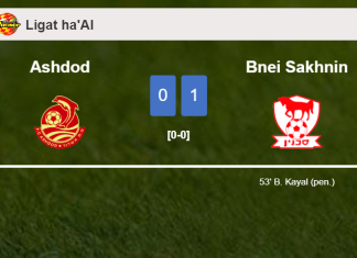 Bnei Sakhnin tops Ashdod 1-0 with a goal scored by B. Kayal
