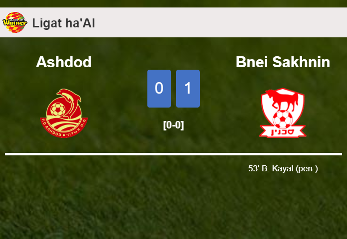 Bnei Sakhnin tops Ashdod 1-0 with a goal scored by B. Kayal
