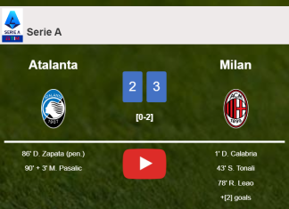 Milan conquers Atalanta 3-2. HIGHLIGHTS