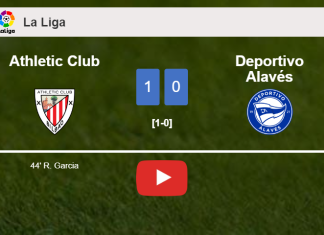 Athletic Club defeats Deportivo Alavés 1-0 with a goal scored by R. Garcia. HIGHLIGHTS
