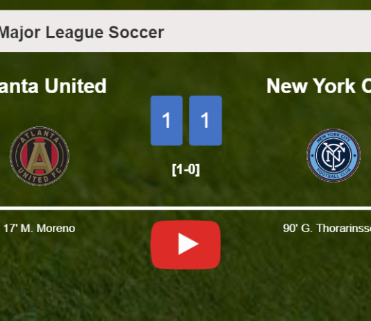 New York City seizes a draw against Atlanta United. HIGHLIGHTS