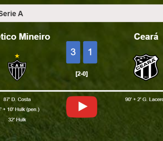 Atlético Mineiro conquers Ceará 3-1. HIGHLIGHTS