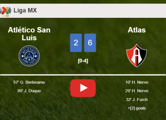 Atlas overcomes Atlético San Luis 6-2 after playing a incredible match. HIGHLIGHTS