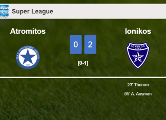 Ionikos prevails over Atromitos 2-0 on Saturday