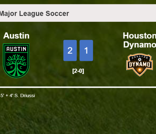 Austin steals a 2-1 win against Houston Dynamo 2-1
