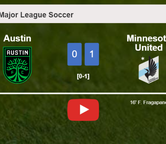 Minnesota United beats Austin 1-0 with a goal scored by F. Fragapane. HIGHLIGHTS