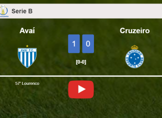 Avaí defeats Cruzeiro 1-0 with a goal scored by L. . HIGHLIGHTS