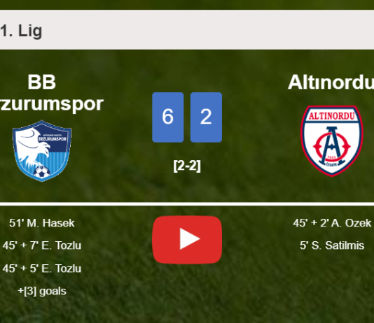 BB Erzurumspor liquidates Altınordu 6-2 playing a great match. HIGHLIGHTS