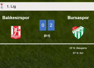 Bursaspor overcomes Balıkesirspor 2-0 on Sunday