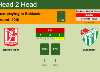 H2H, PREDICTION. Balıkesirspor vs Bursaspor | Odds, preview, pick 24-10-2021 - 1. Lig
