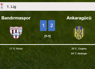Ankaragücü beats Bandırmaspor 2-1