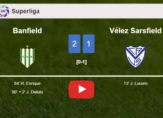 Banfield recovers a 0-1 deficit to top Vélez Sarsfield 2-1. HIGHLIGHTS