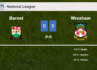 Wrexham conquers Barnet 3-0. Interview