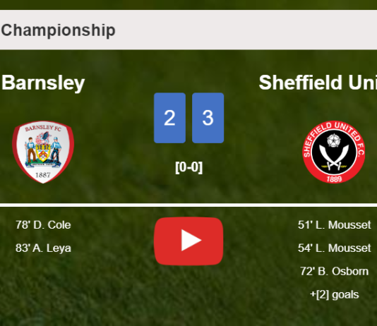 Sheffield United prevails over Barnsley 3-2. HIGHLIGHTS