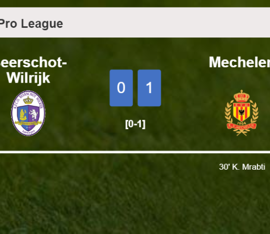 Mechelen tops Beerschot-Wilrijk 1-0 with a goal scored by K. Mrabti