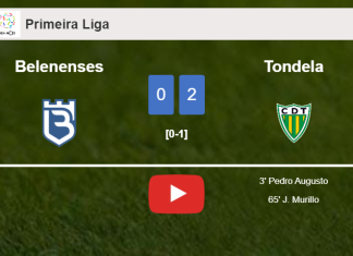 Tondela defeats Belenenses 2-0 on Sunday. HIGHLIGHTS