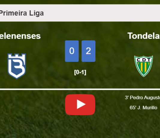 Tondela defeats Belenenses 2-0 on Sunday. HIGHLIGHTS