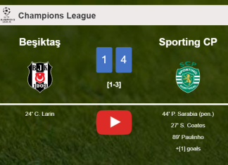Sporting CP beats Beşiktaş 4-1. HIGHLIGHTS