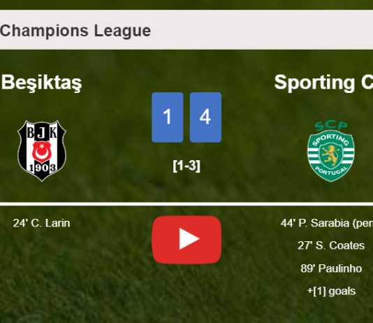 Sporting CP beats Beşiktaş 4-1. HIGHLIGHTS
