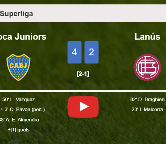 Boca Juniors tops Lanús 4-2. HIGHLIGHTS