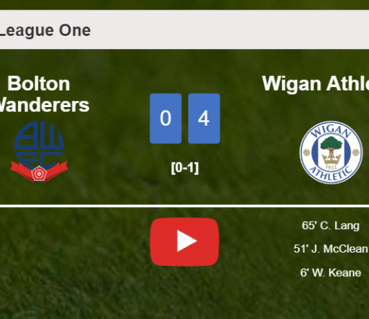 Wigan Athletic tops Bolton Wanderers 4-0 after playing a incredible match. HIGHLIGHTS
