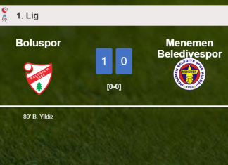 Boluspor beats Menemen Belediyespor 1-0 with a late goal scored by B. Yildiz